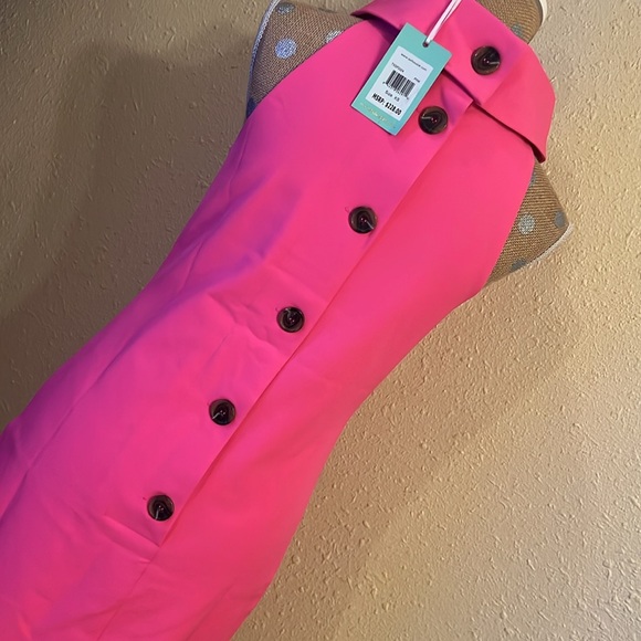 Sail too Sable STS Hot Pink Cowl Neck Button Down adorable dress XS - mordernwear.com Sail too Sable STS Hot Pink Cowl Neck Button Down adorable dress XS - mordernwear.com
